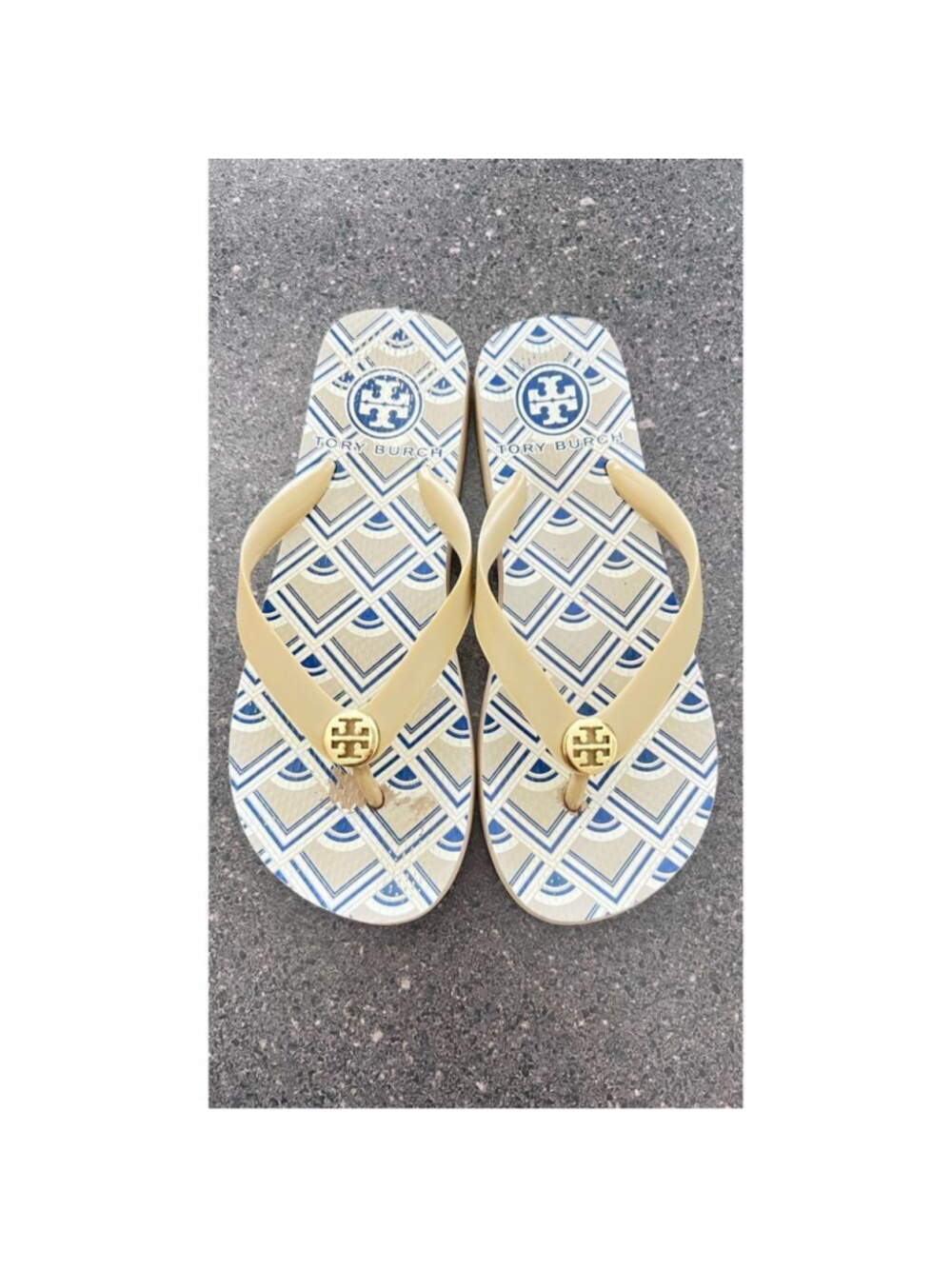 Tory Burch Flat Flip Flop Yellow sandals size 7